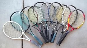 Prince Tennis Racquet Lot 10 Racquets 1990's/2000's