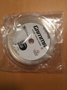 New Gamma Glide Cross Strings 16g Clear 120' Mini-Reel Tennis String 1.30mm