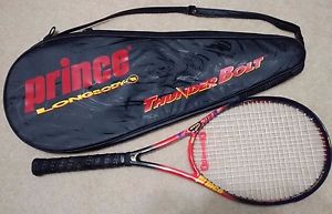 Prince Thunderbolt Longbody Midplus 4 3/8 Tennis Racket w/case- FREE SHIPPING!