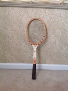 Wilson "Jack Kramer" Autograph Vintage Wood Tennis Racquet 4 5/8" Medium