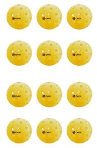 Onix Pure 2 outdoor pickleball yellow 12 balls dozen balls
