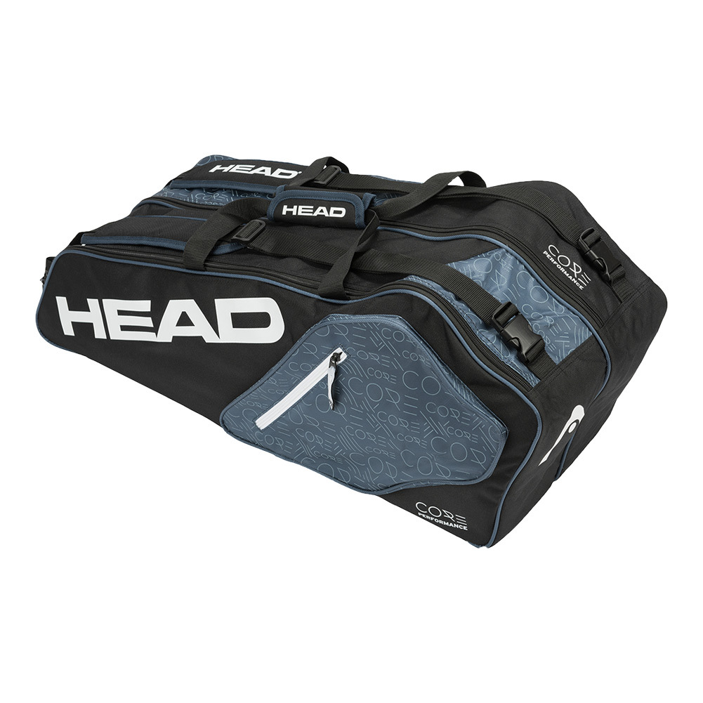 Core 6R Combi Tennis Bag Black and Blue