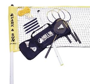 Park & Sun Sports Portable Indoor/Outdoor Badminton Net System with Carrying Bag
