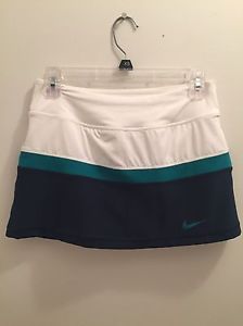 Nike women's dri-fit tennis skirt Skort small NWOT priced at $50 Blue White Teal