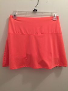 Lucky In Love women's tennis skirt Skort Orange With Pleats In Back Sz XS