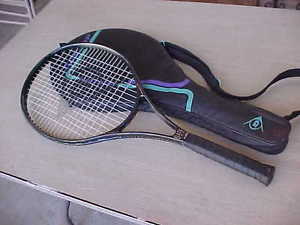 DUNLOP "Black Max" OS Widebody 27" Graphite TENNIS RACQUET 110" 4 3/8 +CC