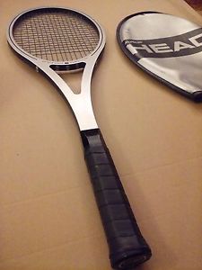 VINTAGE AMF HEAD ARTHUR ASHE COMPETITION TENNIS RACKET w/cover 4 5/8