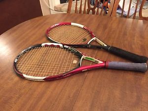 x2 Wilson N5 Force Ncode Nvision 110 103 4-3/8 4-1/2 Tennis Racquet WIN TWO!!!!!