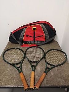 3 Prince Original Graphite Oversize Tennis Racket 4 3/8" W/Carrycase