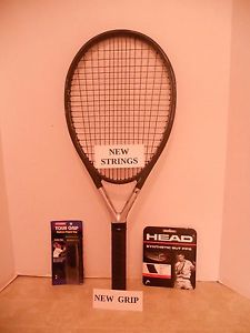 Head Ti S6 OS 115 Tennis Racquet 4 1/2 - NEW STRINGS + NEW GRIP