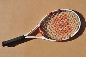 Wilson Federer 100 Pre-Strung Tennis Racquet,Flat Frame Geometry,4-3/8 grip ,New