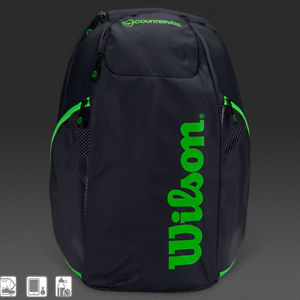 Wilson 2017 Blade Collection Back Pack 17" Tennis Bag Black/Green WRZ849796