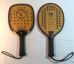Lot of 2 Vintage Marcraft Paddleball Tennis Paddles Made In The Usa