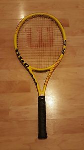Wilson  6.6  Pro Staff  6.6 racquet 110 oversized  Tl Grip 4 1/4