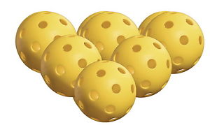 Pickleball Balls Onix PURE 2 INDOOR Balls 6 Pak  Yellow USAPA approved