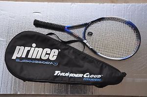 Prince Thunder Cloud Titanium Longbody 110 Tennis Racket w/4 1/4" Grip and case
