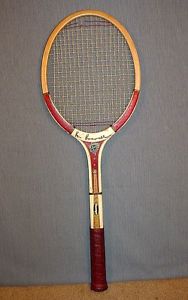 VINTAGE SLAZENGER KEN ROSEWALL PRO MATIC WOOD TENNIS RACQUET MADE IN ENGLAND