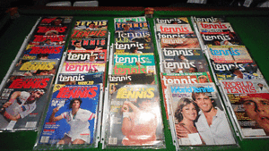 VINTAGE LOT OF TENNIS MAGAZINE AND WORLD TENNIS MAGAZINE  A LOT OF 35 PIECES