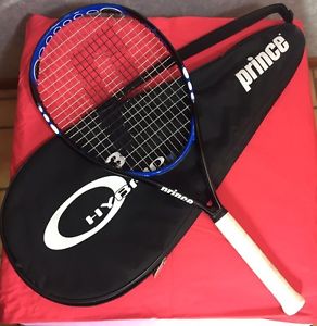 Prince O3 Hybrid Shark OS Tennis Racquet & Case 4 3/8 Grip EUC Fast Shipping!