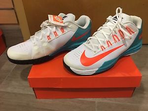 Men's Nike Lunar Ballistec White/Teal/Orange Size 11.5