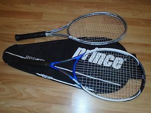 Pair of Prince Triple Threat OS Tennis Racquets. TT Cloud and Response. 4 3/8.