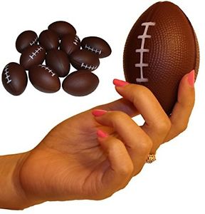 Dozen Foam Mini Football Stress Balls by Wilde Tyke (TM)