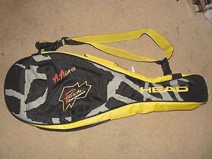 HEAD ANDRE AGASSI RADICAL PERFORMANCE TENNIS BAG RACQUET YELLOW BLACK USED