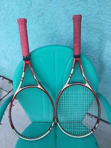 Pair of Dunlop M-Fil 300 tennis rackets