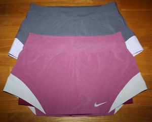 NIKE DRI FIT TENNIS SKORTS (Lot of 2) Size Small Womens Heathered Pink Purple