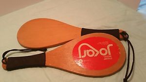 VINTAGE SPORTCRAFT JOKARI CHAMP MODEL PADDLE RACQUETBALL WOODEN RACQUETS