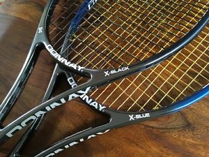 DONNAY X-BLUE, X-BLACK TENNIS RACQUETS 4 3/8