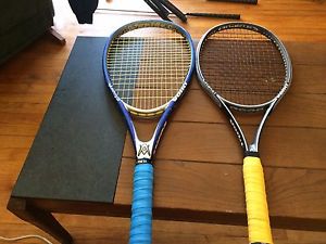 Mens Volkl Quantum 5 Tennis Racquet 110 head 4 5/8    +Ladies Catapult 10  4 1/4