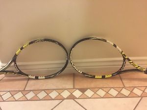Pair Of BABOLAT Aeropro Drive 100" sq. Head Tennis Racquet with 4-1/2"* Grip