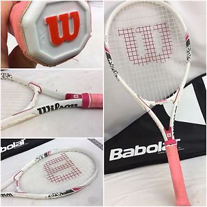 Wilson Hope Tennis Racket 4 1/8 Grip Babolat Case EUC YGI 2680
