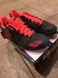 New BABOLAT Men`s Jet All Court Tennis Shoes Gray and Red, US 10.5, listed $130