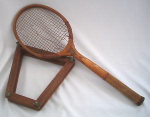 Antique E. Kent Speedwood Tennis Racket W/ Press 27"