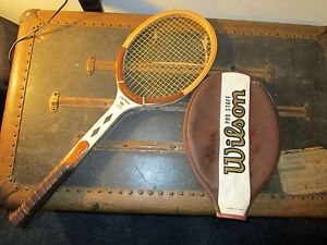 Vintage Wilson Wood Jack Kramer Pro Staff Tennis Racquet & Cover