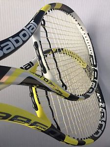 Lot of 2 Babolat Aero Pro Drive 10.6oz 100 head 5 : 4 5/8 grip Tennis Racquets