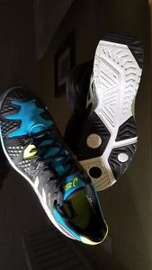 Mens Asics Gel Resolution 6 Tennis shoe Size 12.5 Onyx/Wht/Blue