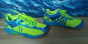 Harrow Vortex Indoor Court Shoe Green Blue Badminton Squash Volleyball Mens 6.5