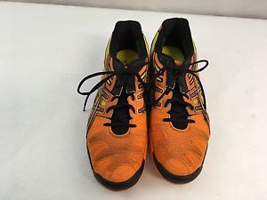 Asics Gel Resolution 5 Neon Orange Men's Tennis Court Sneakers Shoe 13