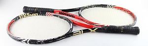 Set Of 2 WILSON Six One 95 Red And Black Tennis Racquets