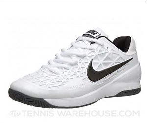 Men's Nike Zoom Cage 2 White/Black Tennis Shoes Size 11