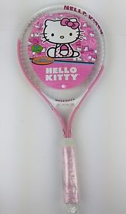 Hello Kitty Junior Tennis Racquet - 21" Ages 5-6 - Sanrio - Pink and White - NEW