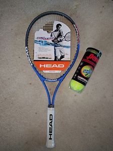 Head Tennis Racquet Ti Conquest w/ Penn Tennis Balls Combo