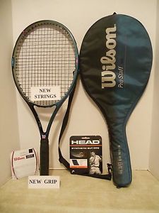 Wilson Pro Staff 6.0 OS 110 Tennis Racquet 4 1/2-NEW STRINGS/GRIP+EUC+SAMPRAS