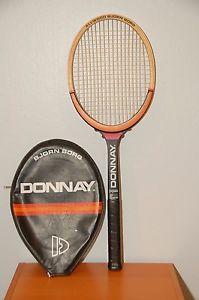 Donnay Allwood Bjorn Borg Tennis Racquet w/Cover - Light 3 Wood Near Mint