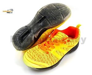 Apacs Cushion Power 072 Yellow Badminton Shoes With Transparent Outsole and