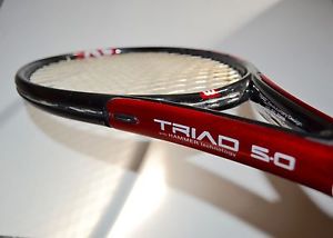 Wilson Triad 5.0 Oversize Strung Tennis Racquet Racket OS-110 SQ 4-1/2 Free Ship