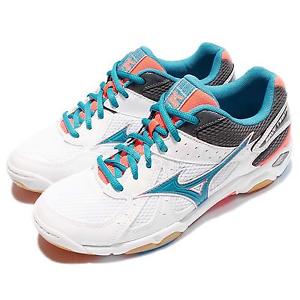Mizuno Wave Twister 4 White Blue Orange Women Volleyball Badminton V1GC157084
